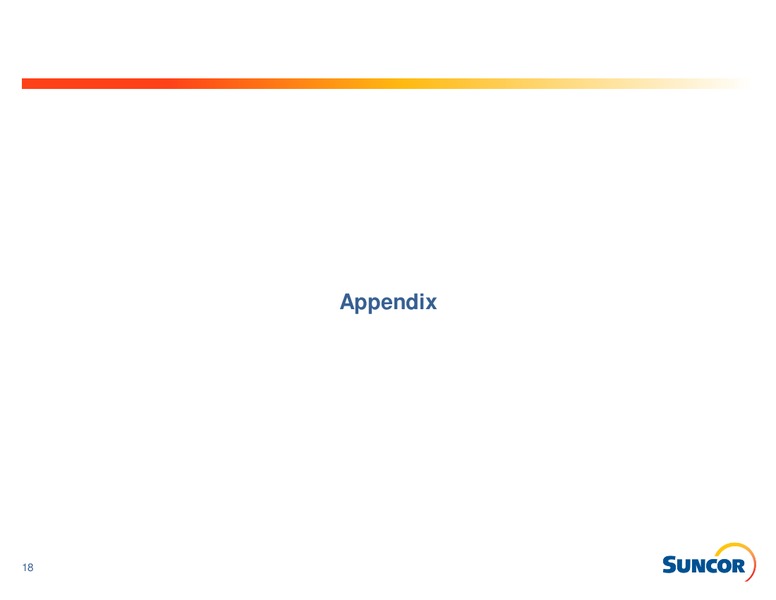 Q1 2015 EARNINGS CALL – Suncor Energy Inc. – slide 18