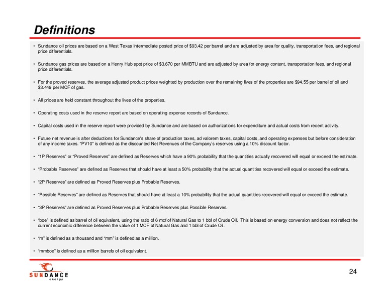 INVESTOR PRESENTATION – Sundance Energy Australia Limited – slide 21