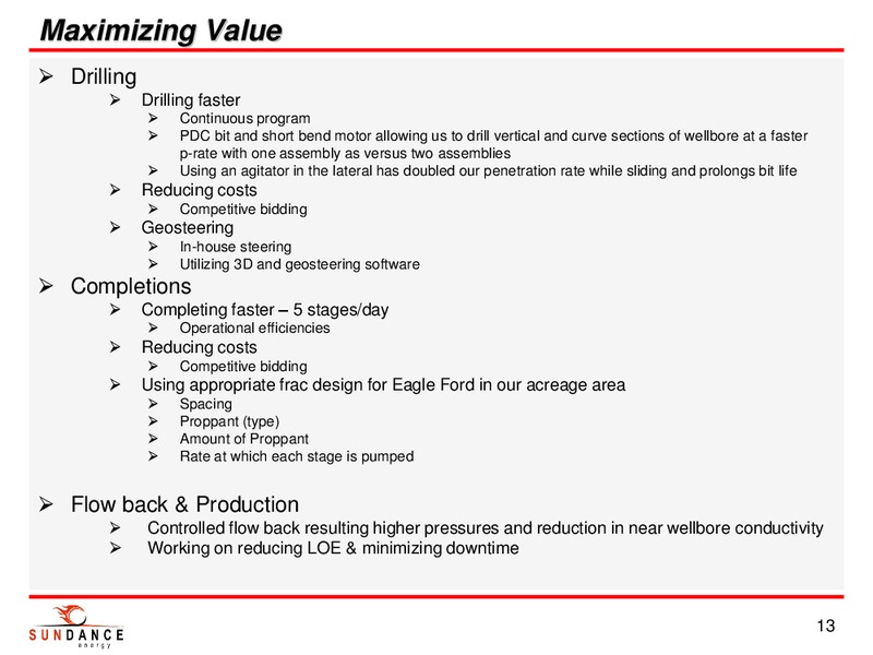 INVESTOR PRESENTATION – Sundance Energy Australia Limited – slide 11