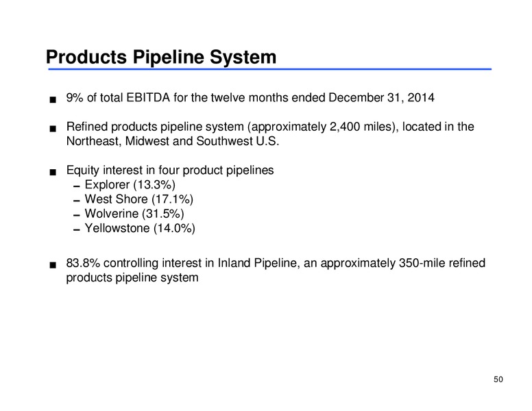 Corporate Access Day – Sunoco Logistics Partners L.P. – slide 49