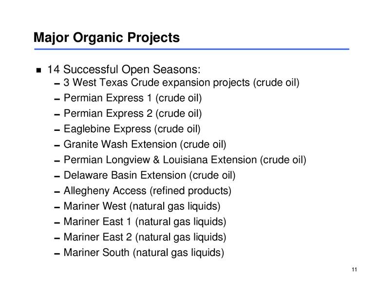 MLP Corporate Access Day – Sunoco Logistics Partners L.P. – slide 10