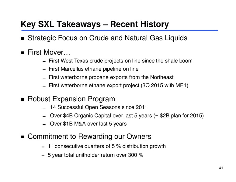 MLP Corporate Access Day – Sunoco Logistics Partners L.P. – slide 40
