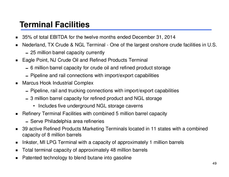 MLP Corporate Access Day – Sunoco Logistics Partners L.P. – slide 48