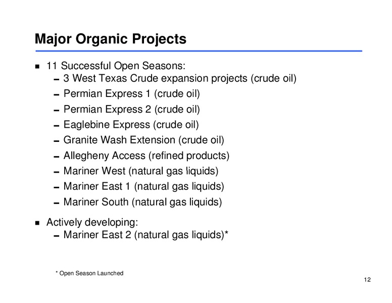 Morgan Stanley Midstream MLP Corporate Access Day – Sunoco Logistics Partners L.P. – slide 11
