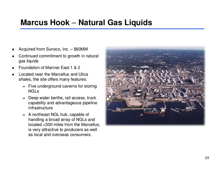 Morgan Stanley Midstream MLP Corporate Access Day – Sunoco Logistics Partners L.P. – slide 22