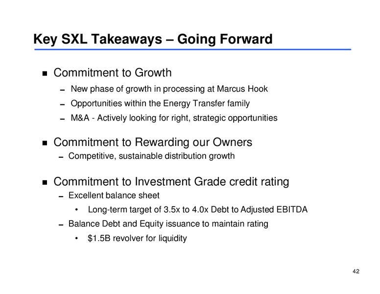 MLP CORPORATE ACCESS DAY – Sunoco Logistics Partners L.P. – slide 41