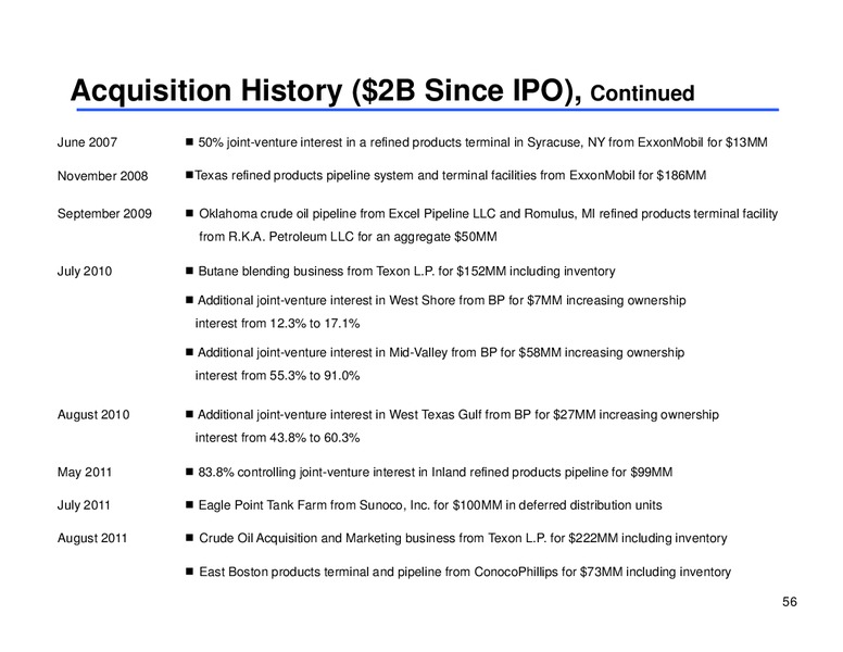 MLP CORPORATE ACCESS DAY – Sunoco Logistics Partners L.P. – slide 55