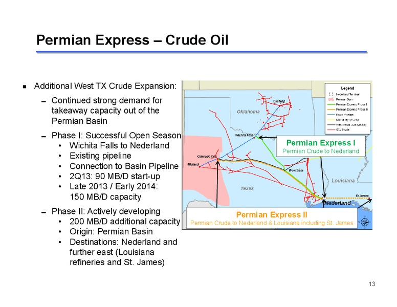 2013 ANNUAL INVESTOR PRESENTATION – Sunoco Logistics Partners L.P. – slide 13