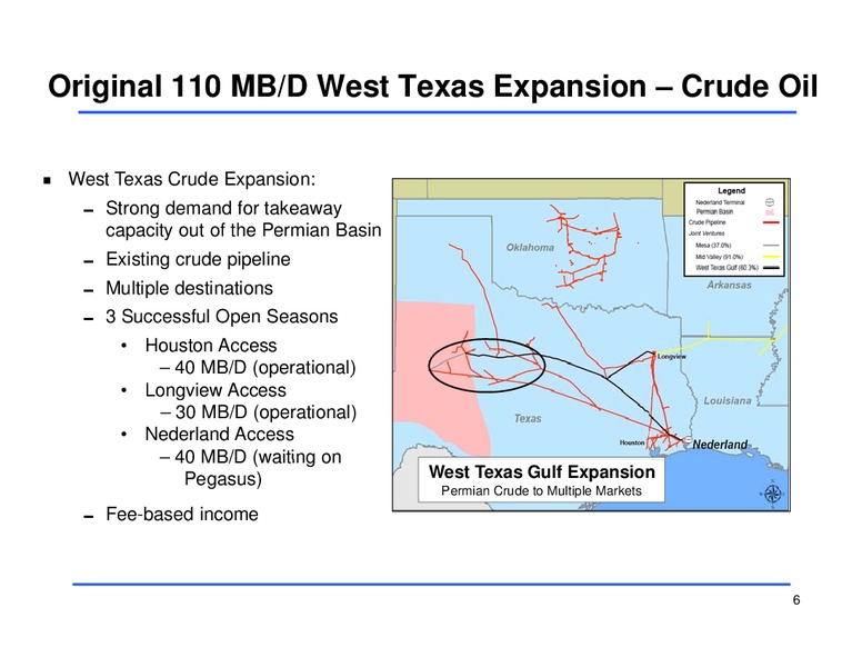 Q2 2013 EARNINGS CONFERENCE – Sunoco Logistics Partners L.P. – slide 6