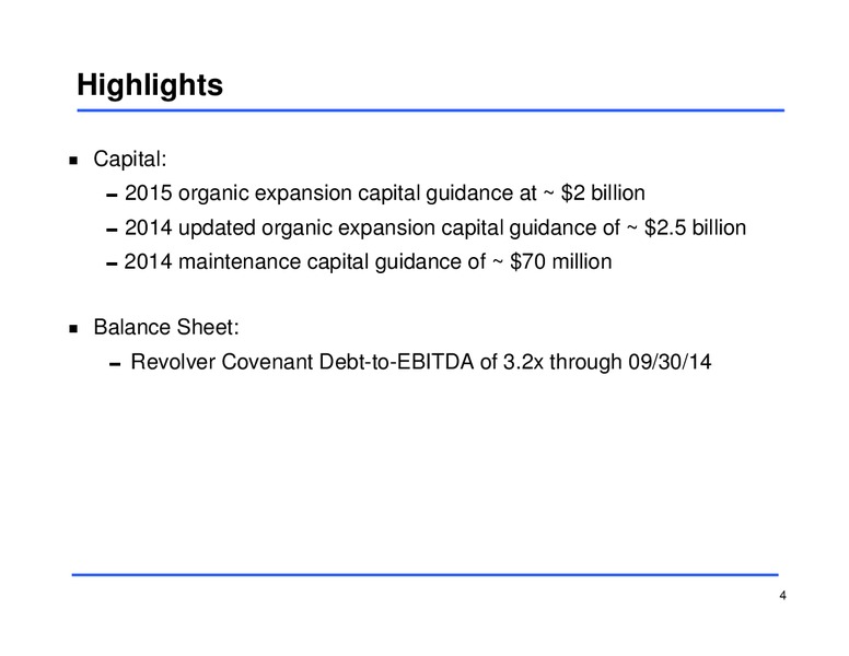 Third Quarter 2014 Earnings Conference Call – Sunoco Logistics Partners L.P. – slide 3