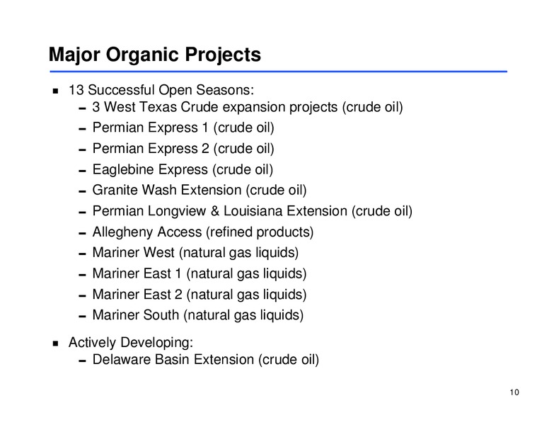 NOVEMBER 2014 CORPORATE PRESENTATION – Sunoco Logistics Partners L.P. – slide 9