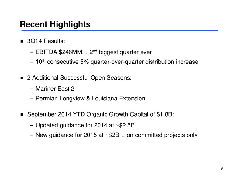 Analyst Day – Sunoco Logistics Partners L.P. – slide 7