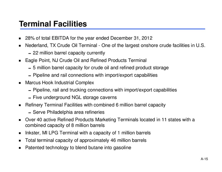 RBC CAPITAL MARKETS 2013 MLP CONFERENCE – Sunoco Logistics Partners L.P. – slide 38