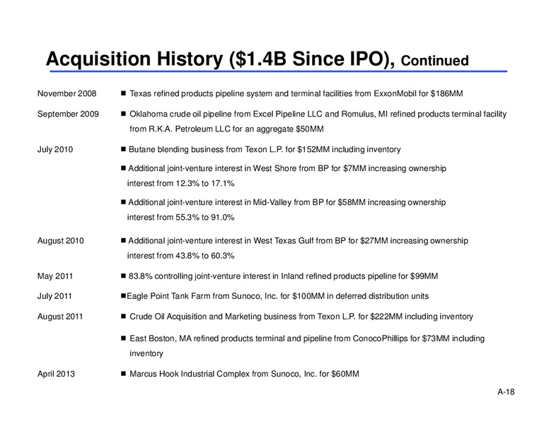 RBC CAPITAL MARKETS 2013 MLP CONFERENCE – Sunoco Logistics Partners L.P. – slide 41