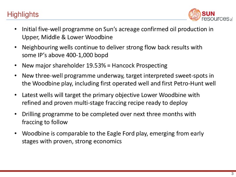 INVESTOR PRESENTATION – Sun Resources Nl – slide 2