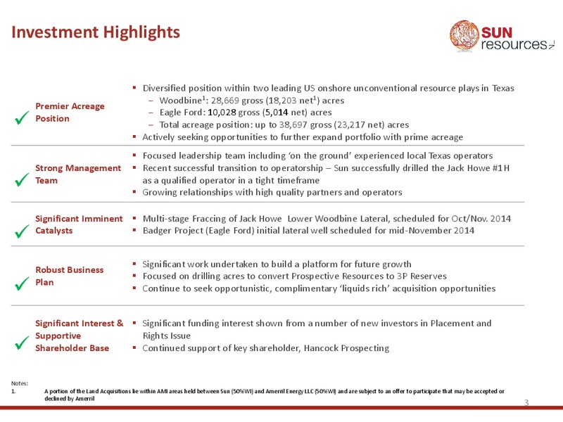 Investor Presentation – Sun Resources Nl – slide 2