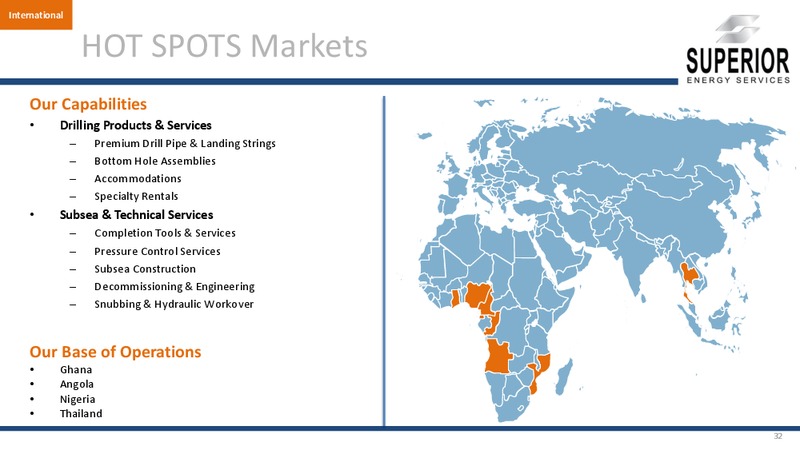 CORPORATE PRESENTATION – Superior Energy Services, Inc. – slide 31