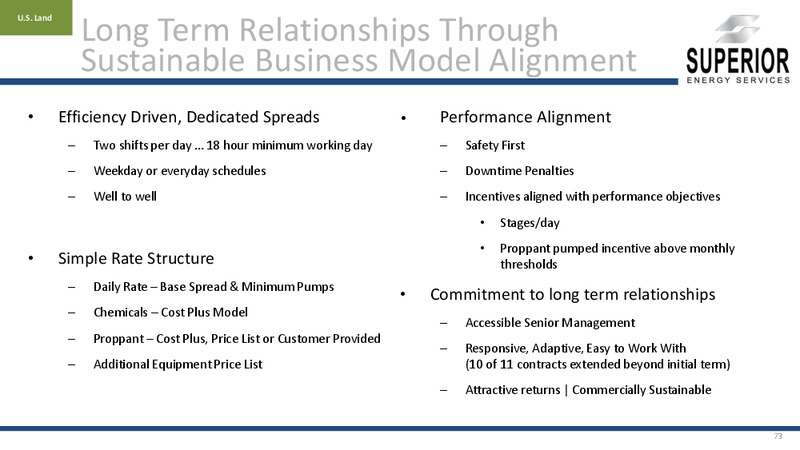 Investor Presentation – Superior Energy Services, Inc. – slide 72