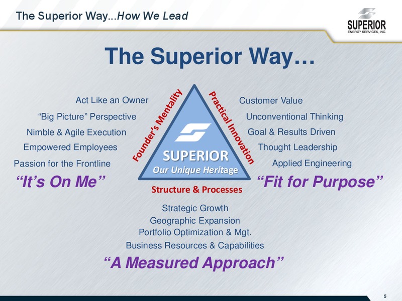 Superior Energy Services – Superior Energy Services, Inc. – slide 5
