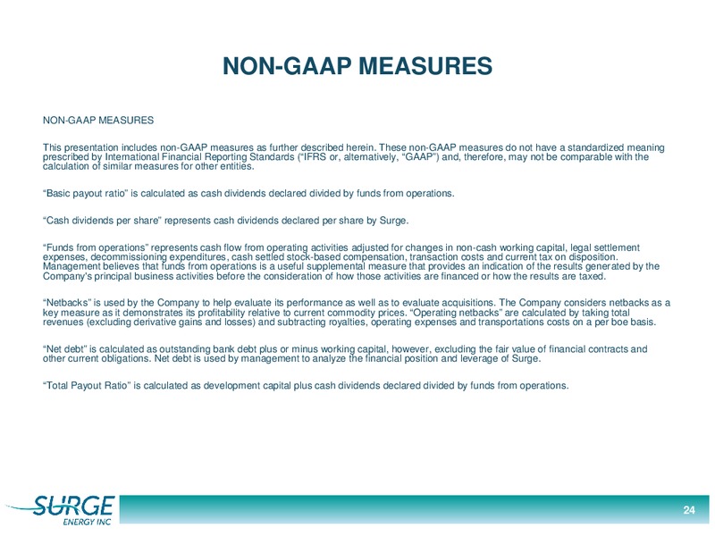 INVESTOR PRESENTATION – Surge Energy Inc – slide 22