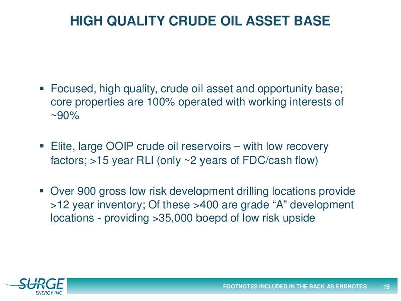 Investor Presentation – Surge Energy Inc – slide 19