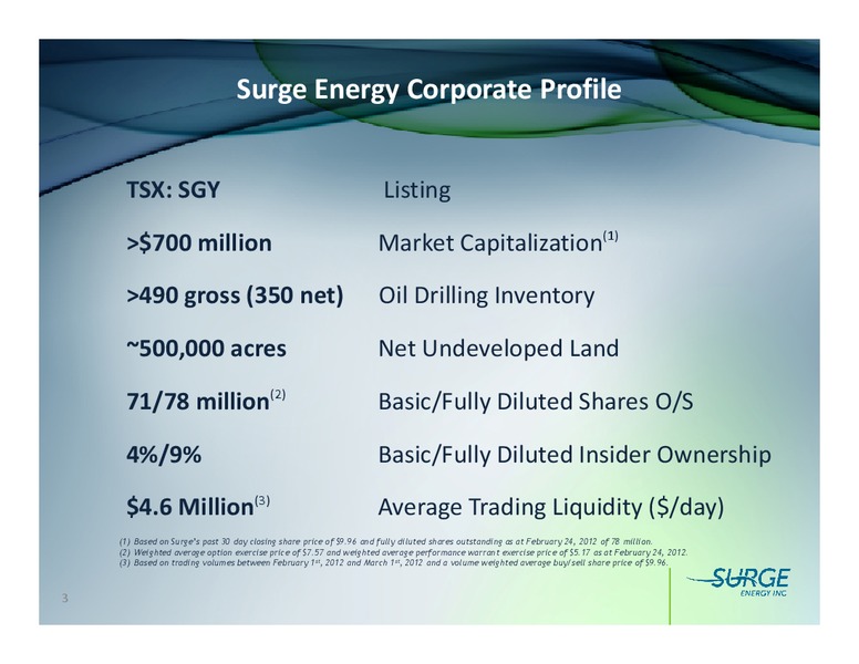 FIRSTENERGY SOCIETE GENERALE EAST COAST ENERGY CONFERENCE – Surge Energy Inc – slide 2