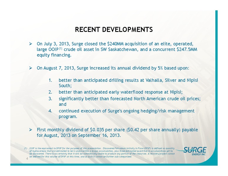 ENERCOM OIL & GAS CONFERENCE – Surge Energy Inc – slide 3