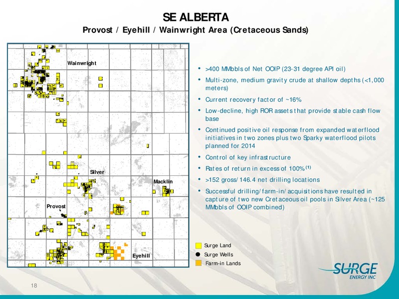 INVESTOR PRESENTATION – Surge Energy Inc – slide 18