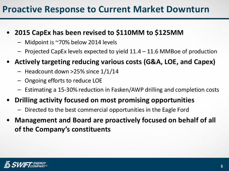 IPAA OGIS 2015 NEW YORK – Swift Energy Co. – slide 4
