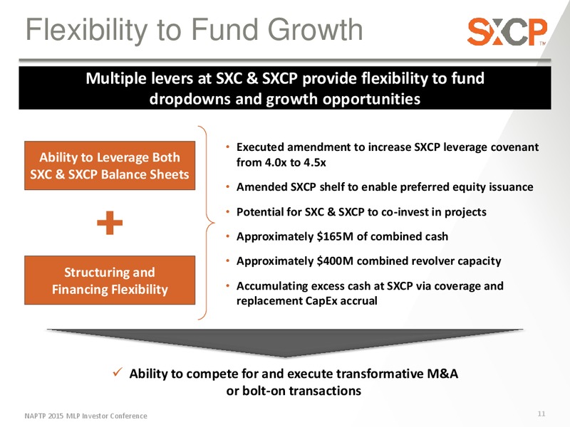 NAPTP MLP Investor Conference – Suncoke Energy Partners Lp – slide 11