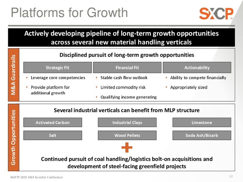 NAPTP MLP Investor Conference – Suncoke Energy Partners Lp – slide 12
