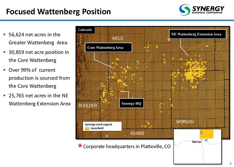 September 2014 Corporate Presentation – SRC Energy Inc – slide 5