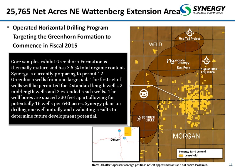 October 2014 Corporate Presentation – SRC Energy Inc – slide 11