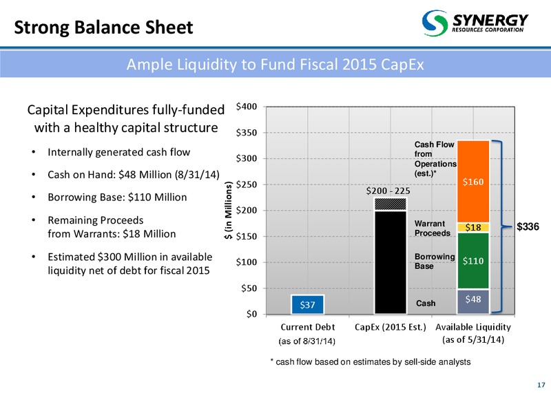 October 2014 Corporate Presentation – SRC Energy Inc – slide 17