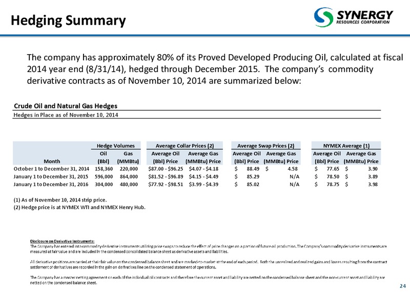 Corporate Presentation – SRC Energy Inc – slide 24