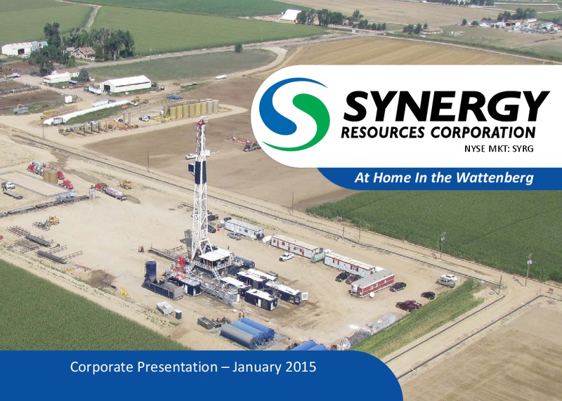 January 2015 Corporate Presentation – SRC Energy Inc – slide 1
