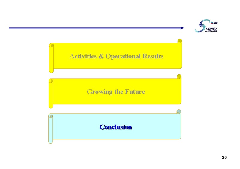 PTT ANALYST MEETING – PTT Public Company Limited – slide 19
