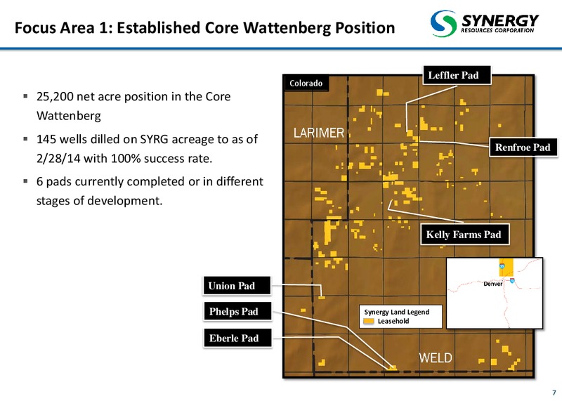 June 2014 Corporate Presentation – SRC Energy Inc – slide 7