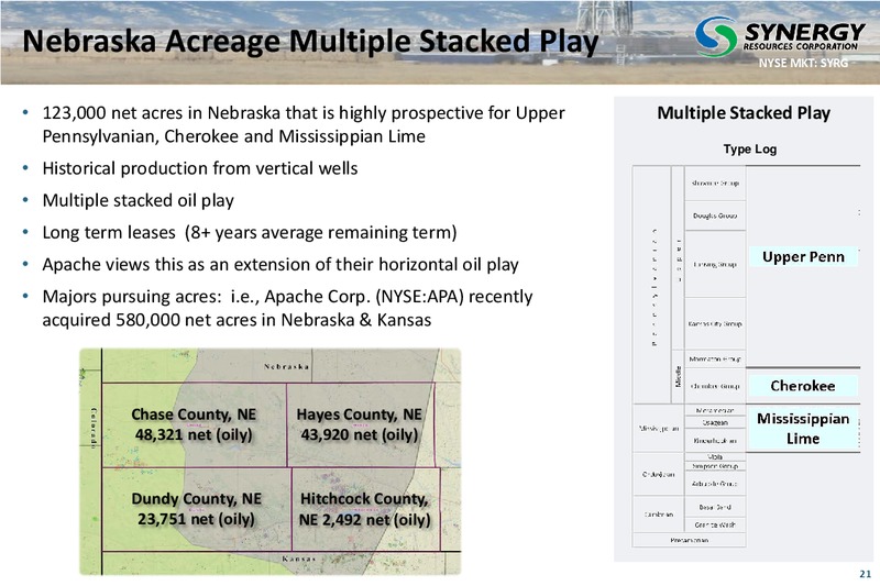 AUGUST 2013 CORPORATE PRESENTATION – SRC Energy Inc – slide 20