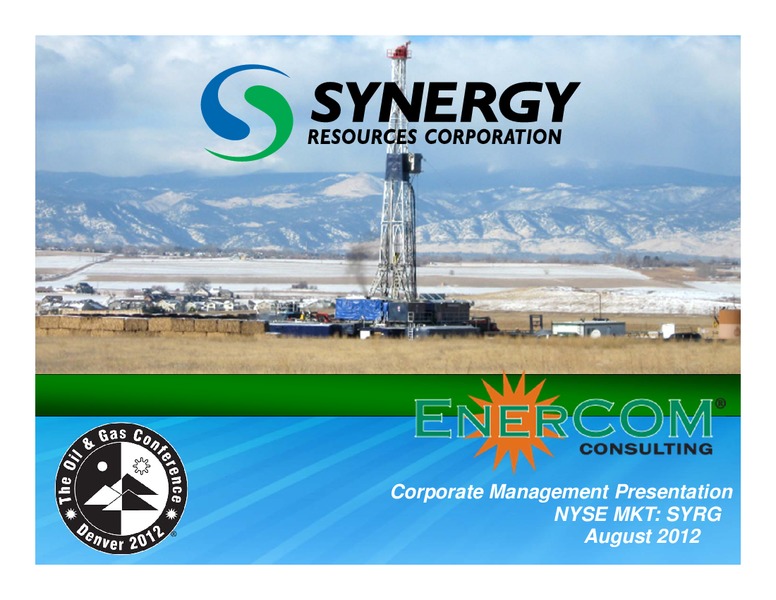ENERCOMS THE OIL AND GAS CONFERENCE – SRC Energy Inc – slide 1