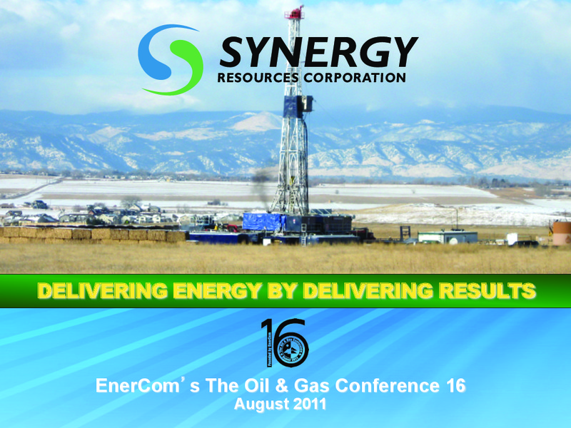ENERCOMS THE OIL GAS CONFERENCE – SRC Energy Inc – slide 1