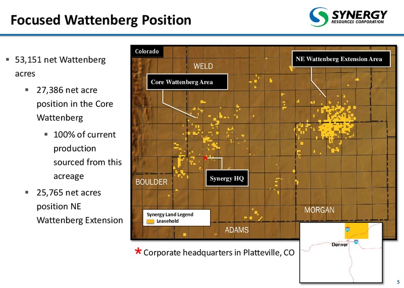 August 2014 Corporate Presentation – SRC Energy Inc – slide 5