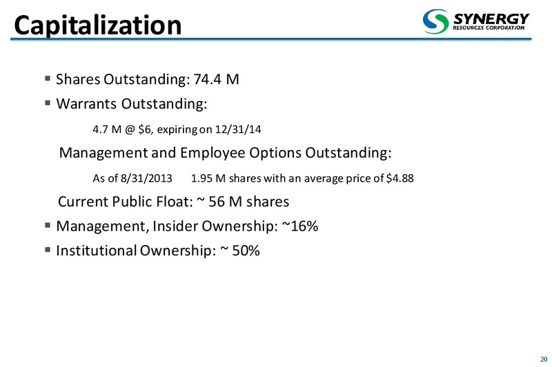 Corporate Presentation – SRC Energy Inc – slide 19