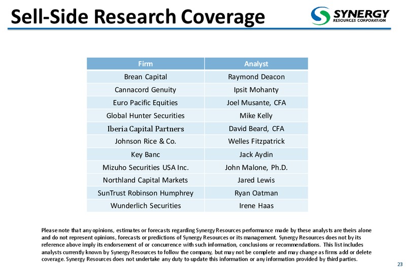 Corporate Presentation – SRC Energy Inc – slide 22