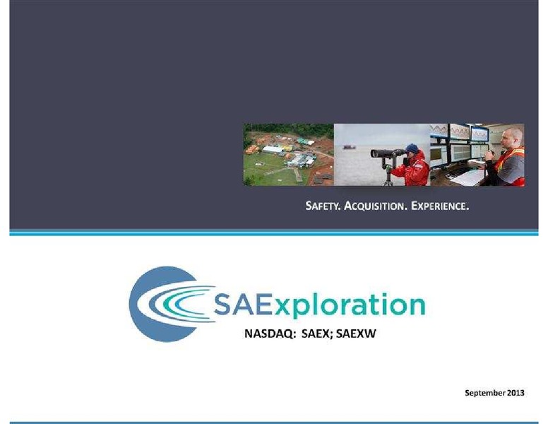 4TH ANNUAL CRAIG HALLUM ALPHA SELECT CONFERENCE – SaExploration – slide 1