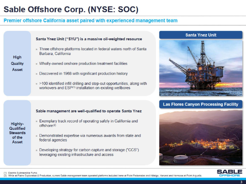 March 2025 Investor Presentation – Sable Offshore Corp – slide 3