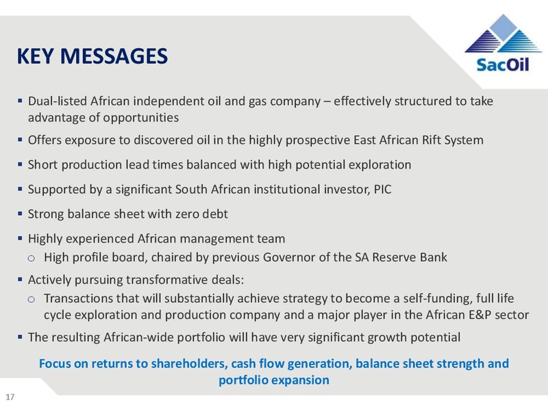 Investor Presentation – Sacoil Holdings Limited – slide 16