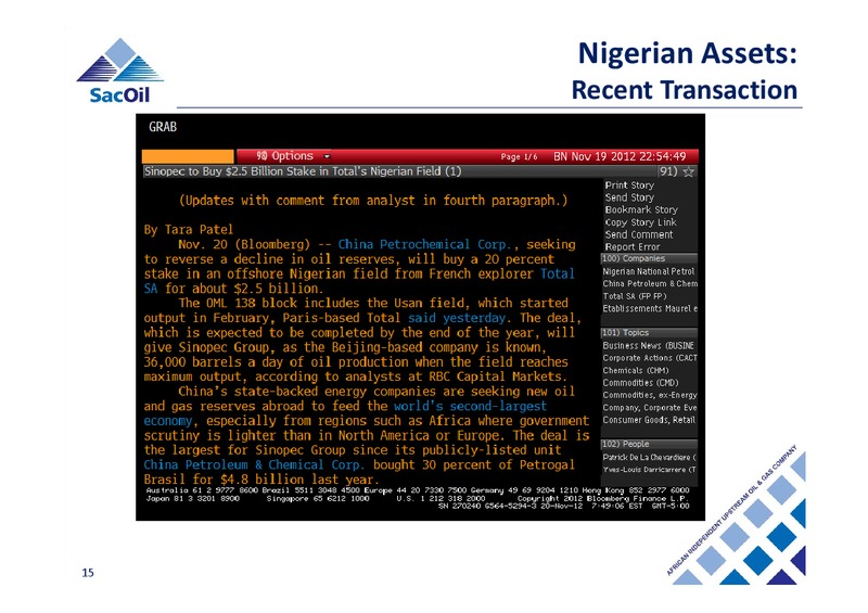 AGM Presentation – Sacoil Holdings Limited – slide 14