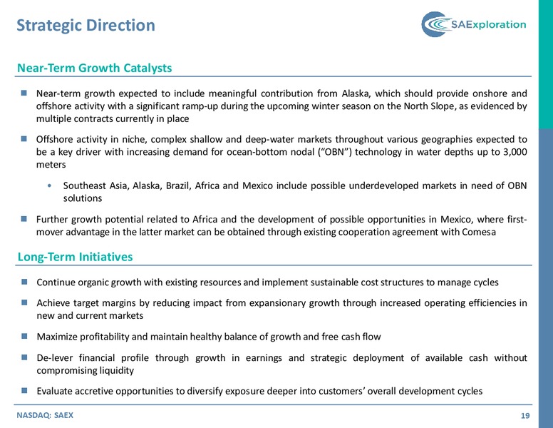 SEPTEMBER 2014 INVESTOR PRESENTATION – SaExploration – slide 18