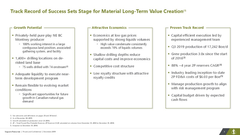 December 2019 Investor Presentation – Saguaro Resources Ltd – slide 2
